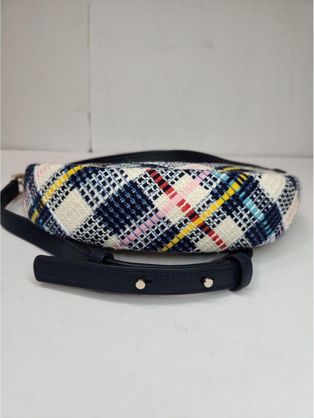 Kate Spade New York Smile Tweed Fabric Small Crossbody Parchment Multi NWOT - Picture 9 of 9